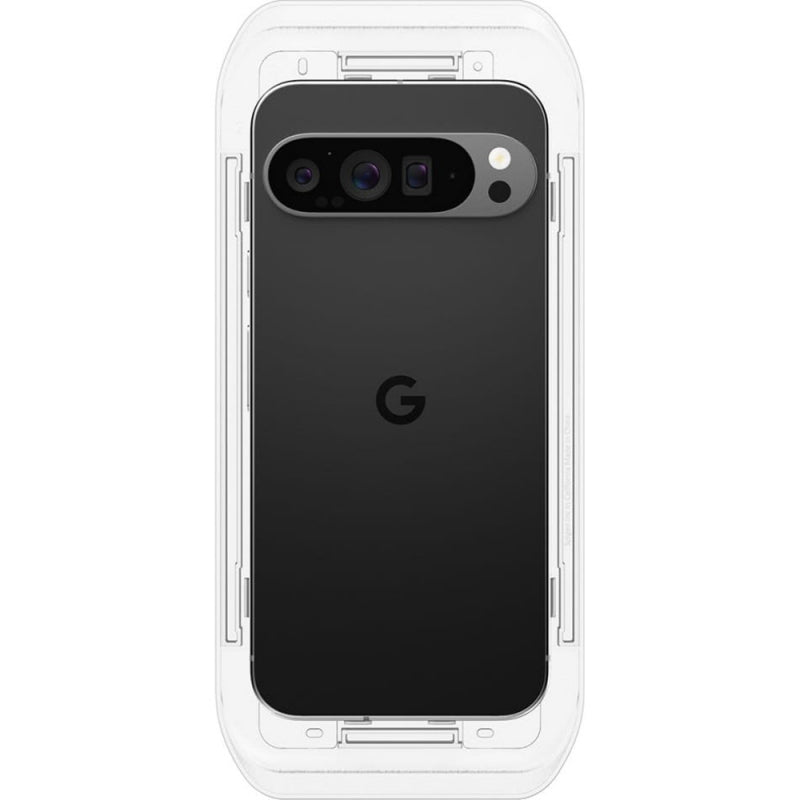 Folie de protectie Ecran Spigen EZ FIT pentru Google Pixel 9 Pro XL, Sticla Securizata, Full Glue, Set 2 bucati