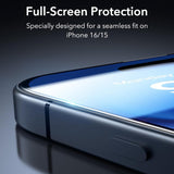 Folie de protectie Ecran Anank 1X Reinforced pentru Apple iPhone 16 Pro, Sticla securizata, Full Glue, 3D, Set 10 bucati