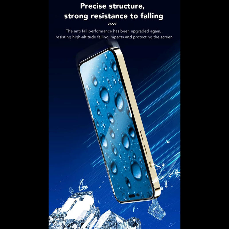 Folie de protectie Ecran Anank 3X Reinforced pentru Apple iPhone 15 Pro Max, Sticla securizata, Full Glue, 2.5D