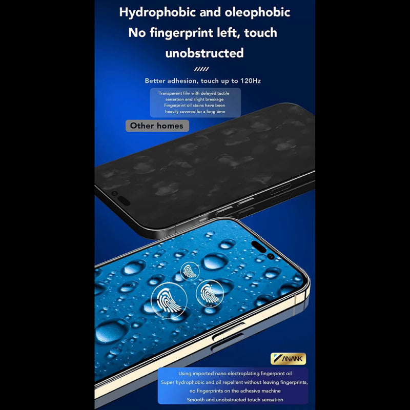 Folie de protectie Ecran Anank 3X Reinforced pentru Apple iPhone 15 Pro, Sticla securizata, Full Glue, 2.5D
