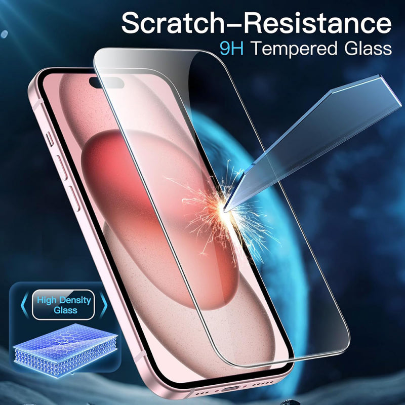 Folie de protectie Ecran Anank pentru Apple iPhone 15 Pro, Sticla securizata, Full Glue, 3D, Set 10 bucati