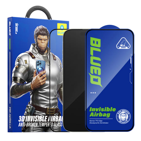 Folie de protectie Ecran Blueo Anti-Broken pentru Apple iPhone 16 Pro, Sticla securizata, Full Glu