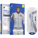 Folie de protectie Ecran Blueo Anti-Dust HD Applicator Pro pentru Apple iPhone 15 Pro Max, Sticla securizata, Full Glu