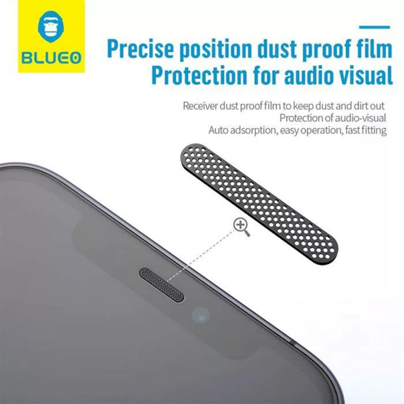 Folie de protectie Ecran Blueo Anti-Dust HD pentru Apple iPhone 11 Pro / XS / X, Sticla securizata, Full Glu