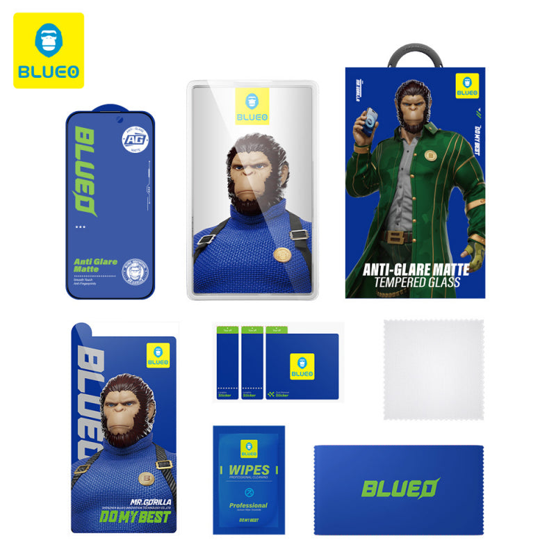 Folie de protectie Ecran Blueo Anti-Glare pentru Apple iPhone 11 Pro / XS / X, Sticla securizata, Full Glu
