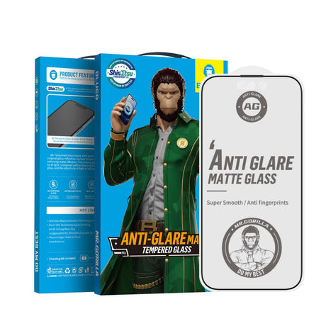 Folie de protectie Ecran Blueo Anti-Glare pentru Apple iPhone 14 Plus / 13 Pro Max, Sticla securizata, Full Glu