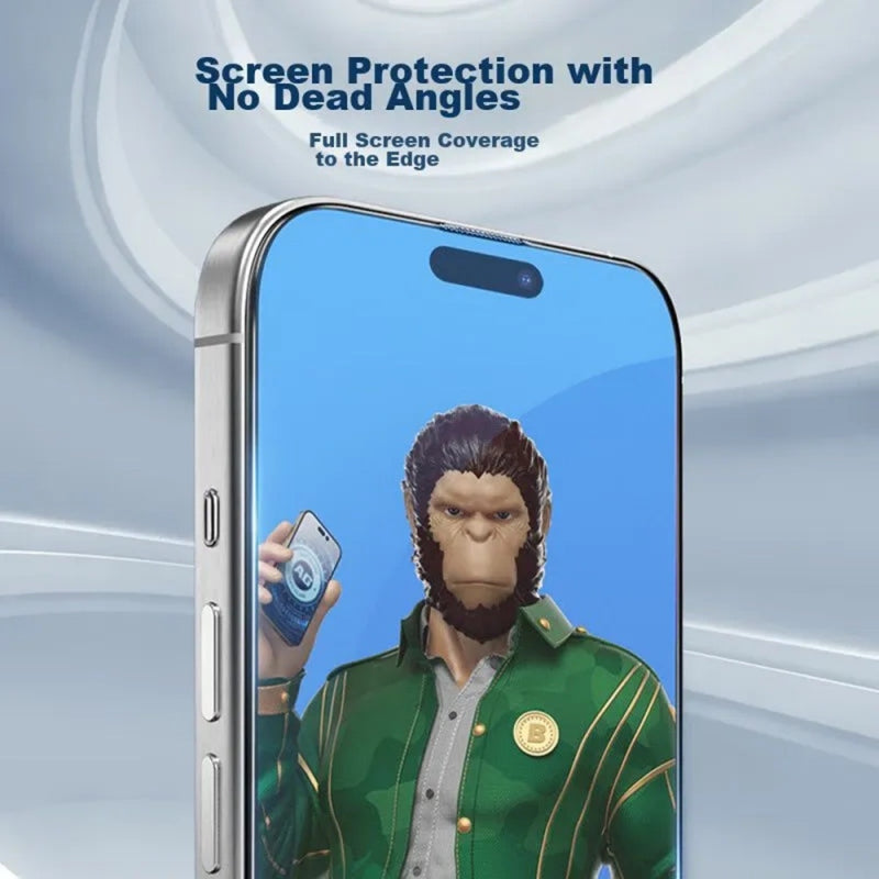 Folie de protectie Ecran Blueo Anti-Glare pentru Apple iPhone 15 Pro Max, Sticla securizata, Full Glu
