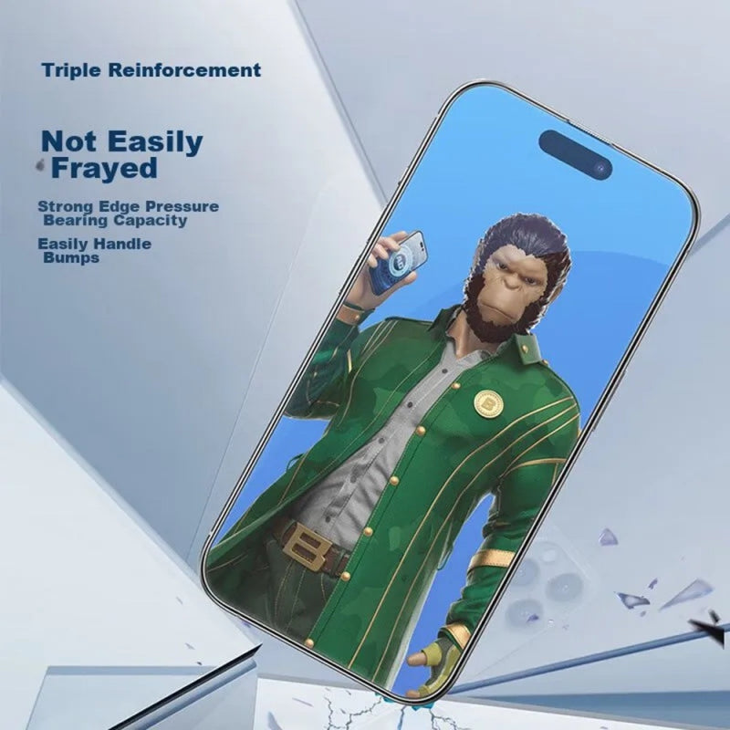 Folie de protectie Ecran Blueo Anti-Glare pentru Apple iPhone 15 Pro Max, Sticla securizata, Full Glu