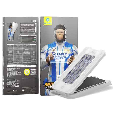 Folie de protectie Ecran Blueo Anti-Reflective HD Applicator Pro pentru Apple iPhone 16 Pro, Sticla securizata, Full Glu