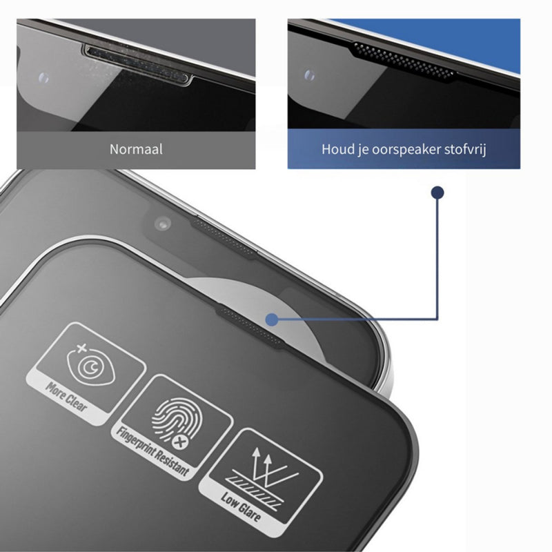 Folie de protectie Ecran Blueo Anti-Reflective HD Applicator Pro pentru Apple iPhone 16 Pro, Sticla securizata, Full Glu