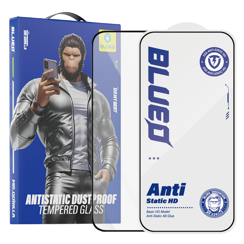 Folie de protectie Ecran Blueo Anti-Static HD pentru Apple iPhone 11 Pro / XS / X, Sticla securizata, Full Glu