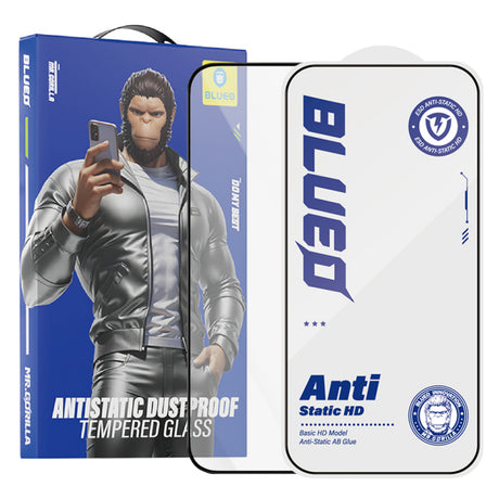 Folie de protectie Ecran Blueo Anti-Static HD pentru Apple iPhone 11 Pro / XS / X, Sticla securizata, Full Glu