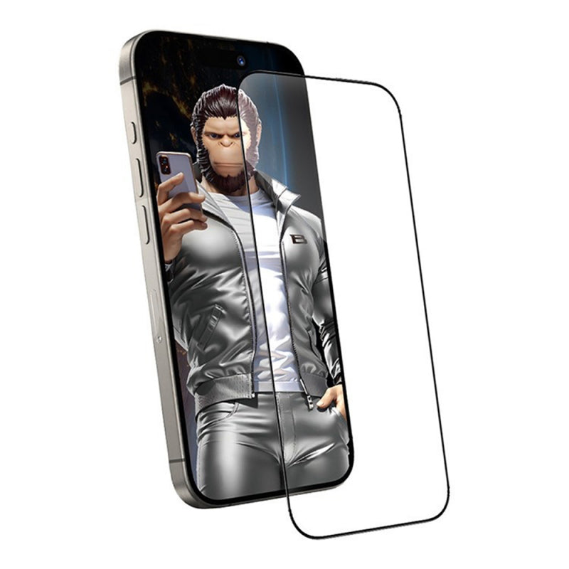 Folie de protectie Ecran Blueo Anti-Static HD pentru Apple iPhone 15 Pro Max, Sticla securizata, Full Glu