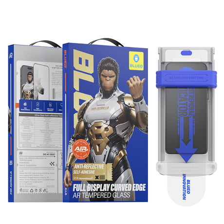 Folie de protectie Ecran Blueo AR Applicator Pro pentru Apple iPhone 16 Pro, Sticla securizata, Full Glue, 3D