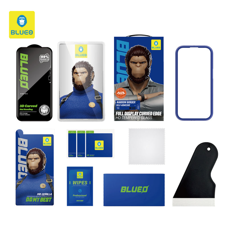 Folie de protectie Ecran Blueo AR pentru Apple iPhone 16 Pro Max, Sticla securizata, Full Glue, 3D