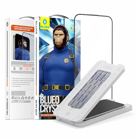 Folie de protectie Ecran Blueo Crystal Anti-Scratch Applicator pentru Apple iPhone 17 Air, Sticla Securizata, Full Glu