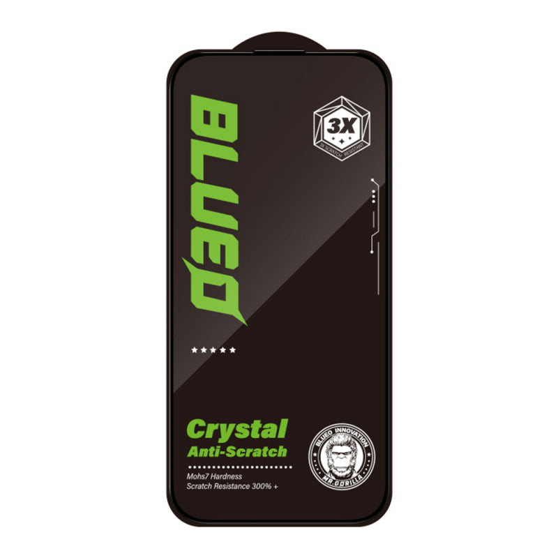 Folie de protectie Ecran Blueo Crystal Anti-Scratch pentru Apple iPhone 15 Pro Max, Sticla securizata, Full Glu