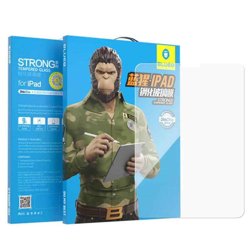 Folie de protectie Ecran Blueo HD Applicator Pro pentru Apple iPad (2025) / (2022), Sticla securizata, Full Glue