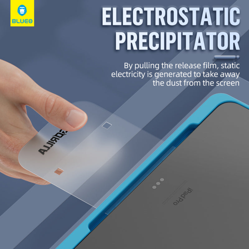 Folie de protectie Ecran Blueo HD Applicator Pro pentru Apple iPad Pro 11 (2024), Sticla securizata, Full Glue