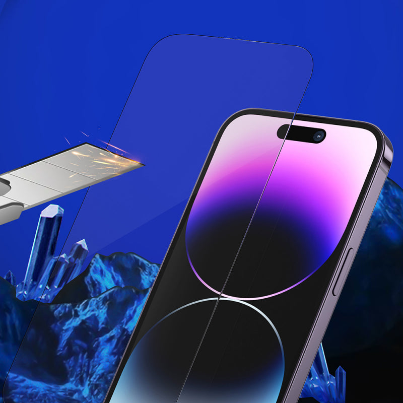 Folie de protectie Ecran Blueo Sapphire Applicator Pro pentru Apple iPhone 15 Pro Max, Sticla securizata, Full Glu