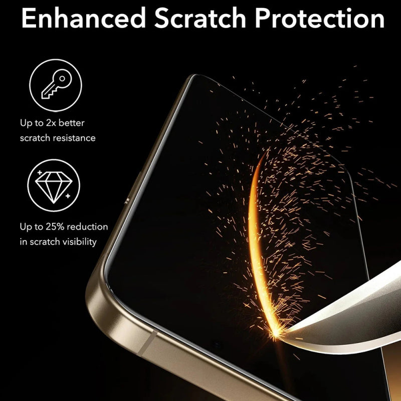 Folie de protectie Ecran ESR Corning UltraFit pentru Apple iPhone 17 Pro, Sticla Securizata, Full Glue, Set 3 bucati
