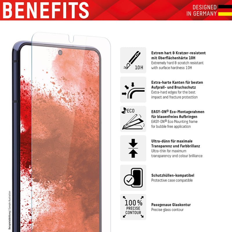 Folie de protectie Ecran Displex Premium pentru Samsung Galaxy S22+ 5G S906, Sticla Securizata, Full Glue