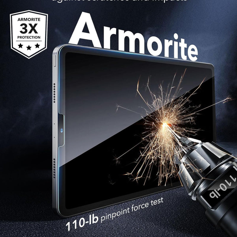 Folie de protectie Ecran ESR Armorite pentru Apple iPad Air (2022) / Pro 11 (2021) / Air (2020), Sticla securizata, Full Glue, S