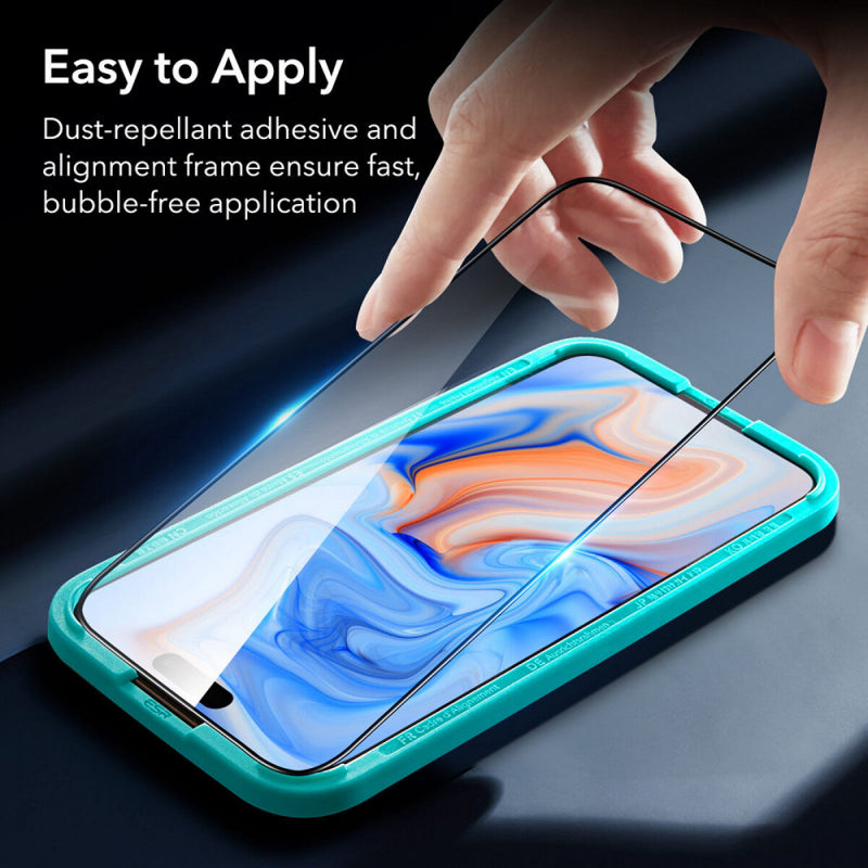 Folie de protectie Ecran ESR Armorite pentru Apple iPhone 15 Plus, Sticla securizata, Full Glu