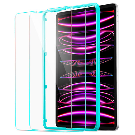 Folie de protectie Ecran ESR pentru Apple iPad Pro 12.9 (2022) / Pro 12.9 (2021) / Pro 12.9 (2020), Sticla Securizata, Full Glue