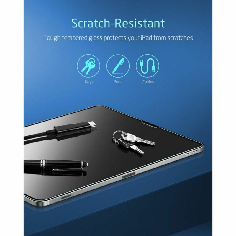 Folie de protectie Ecran ESR pentru Apple iPad Pro 12.9 (2022) / Pro 12.9 (2021) / Pro 12.9 (2020), Sticla Securizata, Full Glue