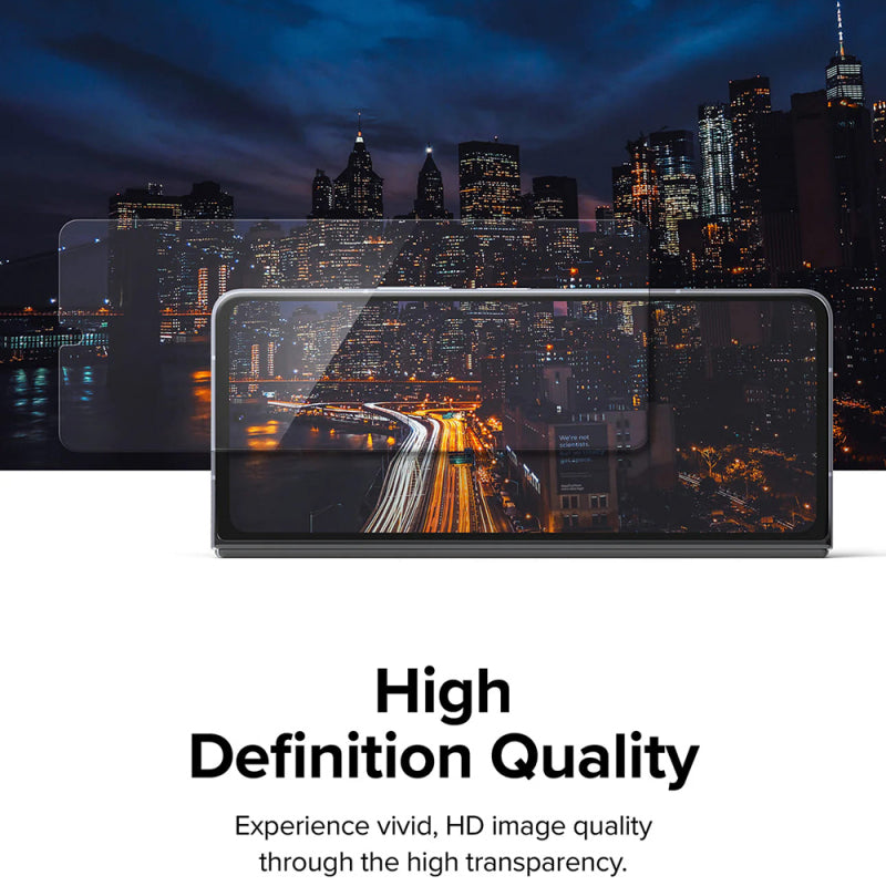 Folie de protectie Ecran Exterior Ringke Cover Display pentru Samsung Galaxy Z Fold5 F946, Sticla Securizata, Full Glue