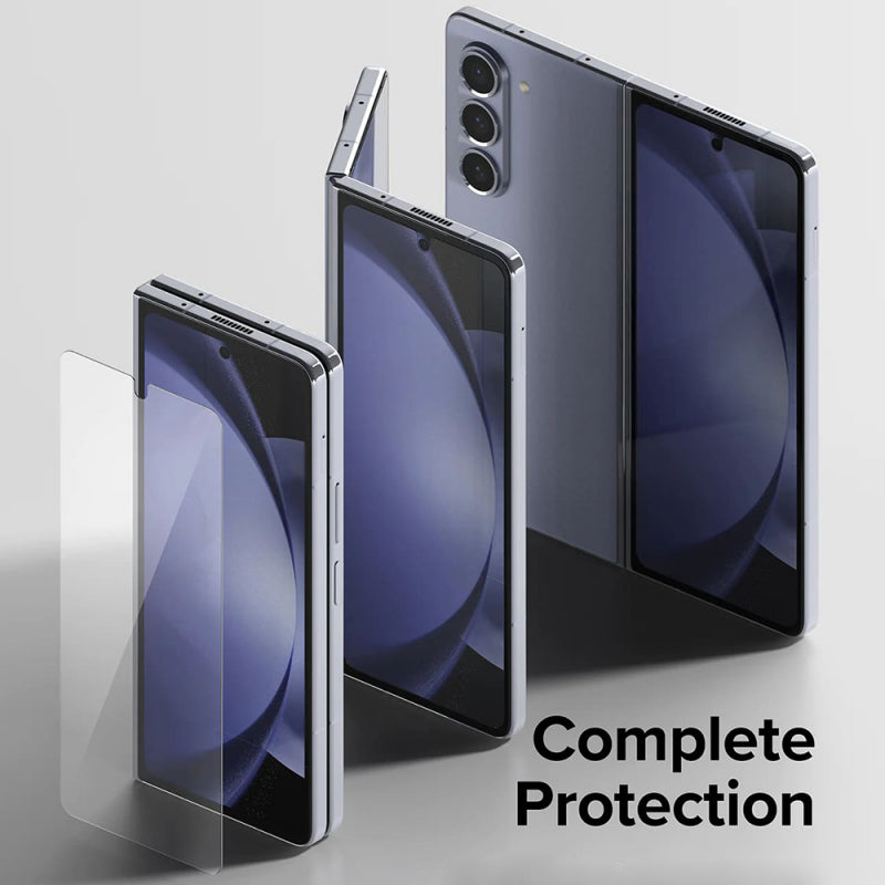 Folie de protectie Ecran Exterior Ringke Cover Display pentru Samsung Galaxy Z Fold5 F946, Sticla Securizata, Full Glue