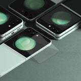 Folie de protectie Ecran Exterior Ringke pentru Samsung Galaxy Z Flip5 F731, Sticla securizata, Full Glue, Set 2 bucati