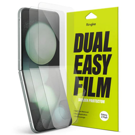 Folie de protectie Ecran Interior Ringke Dual Easy pentru Samsung Galaxy Z Flip5 F731, Plastic, Set 2 bucati