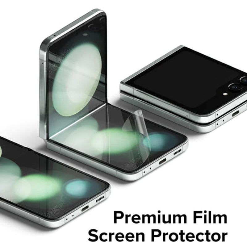 Folie de protectie Ecran Interior Ringke Dual Easy pentru Samsung Galaxy Z Flip5 F731, Plastic, Set 2 bucati