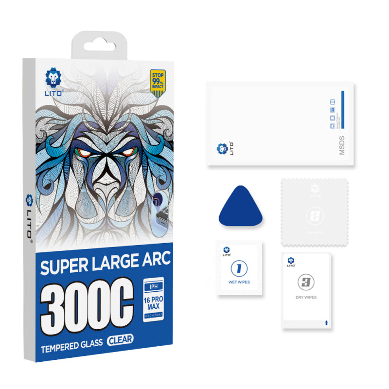 Folie de protectie Ecran Lito D+ Max 300C pentru Apple iPhone 15 Pro, Sticla securizata, Full Glue