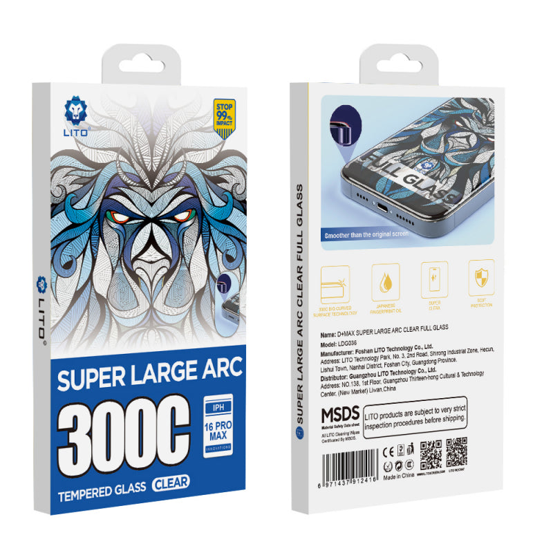 Folie de protectie Ecran Lito D+ Max 300C pentru Apple iPhone 15 Pro, Sticla securizata, Full Glue