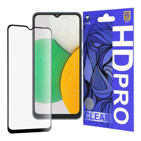 Folie de protectie Ecran Lito HD Pro Clear pentru Samsung Galaxy A03 Core A032, Sticla Securizata, Full Glu