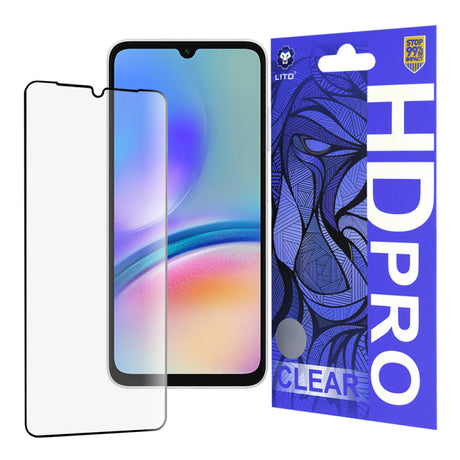 Folie de protectie Ecran Lito HD Pro Clear pentru Samsung Galaxy A05s A057, Sticla Securizata, Full Glu