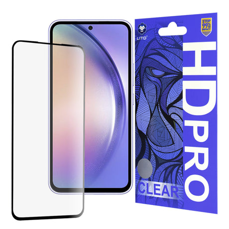 Folie de protectie Ecran Lito HD Pro Clear pentru Samsung Galaxy A54 A546, Sticla Securizata, Full Glu