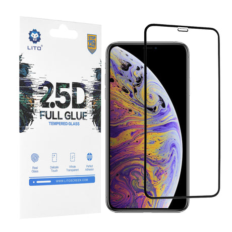 Folie de protectie Ecran Lito pentru Apple iPhone 11 Pro Max / XS Max, Sticla securizata, Full Glue, 2.5D