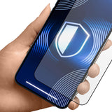 Folie de protectie Ecran Matte 3MK HardGlass pentru Apple iPhone 12 / 12 Pro, Sticla Securizata, Full Glu