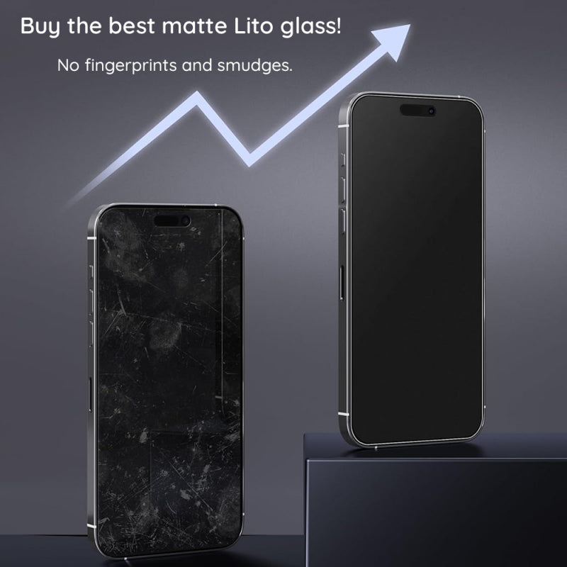 Folie de protectie Ecran Matte Lito HD Pro pentru Apple iPhone 16 Pro Max, Sticla securizata, Full Glu