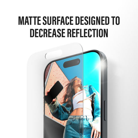 Folie de protectie Ecran Matte PanzerGlass Armor EasyAligner pentru Apple iPhone 17 Pro Max, Sticla Securizata, Full Glu