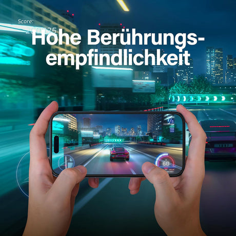 Folie de protectie Ecran Matte PanzerGlass Ultra-Wide Fit Gaming pentru Apple iPhone 16 Pro Max, Sticla Securizata, Full Glu