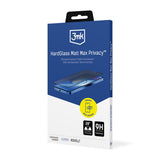 Folie de protectie Ecran Matte Privacy 3MK HardGlass Max pentru Apple iPhone 17 Pro Max, Sticla Securizata, Full Glue