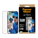 Folie de protectie Ecran PanzerGlass Ultra-Wide Fit EasyAligner pentru Apple iPhone 17 Pro, Sticla Securizata, Full Glu