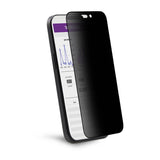 Folie de protectie Ecran Privacy Anank 1X Reinforced 360 pentru Apple iPhone 16 Pro, Sticla securizata, Full Glue, 2.5D