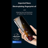 Folie de protectie Ecran Privacy Anank 3X Reinforced pentru Apple iPhone 14 Pro, Sticla securizata, Full Glue, 2.5D