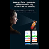 Folie de protectie Ecran Privacy Anank 3X Reinforced pentru Apple iPhone 14 Pro, Sticla securizata, Full Glue, 2.5D